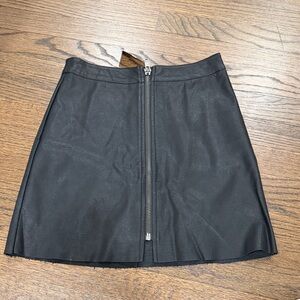 Olivaceous Black Mini Skirt with Zipper